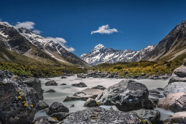 Panoramik Mount Cook South Island Yeni Zelanda — Stok fotoğraf