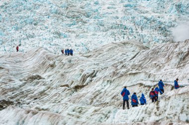 Franz Josef Glacier Yeni Zelanda 22nd Aralık 2014: Helikopter yürüyüşlere Franz Josef Glacier, South Island, Yeni Zelanda