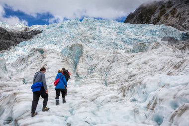 Franz Josef Glacier Yeni Zelanda 22nd Aralık 2014: Helikopter yürüyüşlere Franz Josef Glacier, South Island, Yeni Zelanda