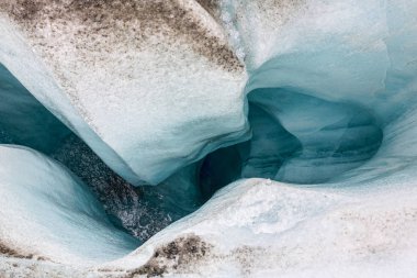 Buz Oluşumları üzerinde Franz Josef Glacier, South Island, Yeni Zelanda