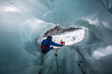 Franz Josef Glacier Yeni Zelanda 22nd Aralık 2014: Helikopter yürüyüşlere Franz Josef Glacier, South Island, Yeni Zelanda