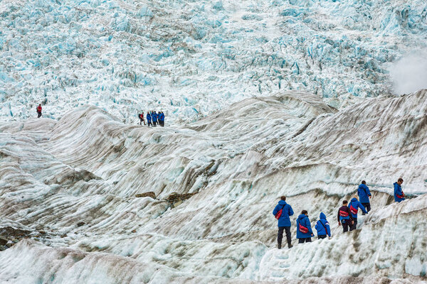 Franz Josef Glacier New Zealand December 22nd 2014 : Helicopter hikes on the Franz Josef Glacier, South Island, New Zealand