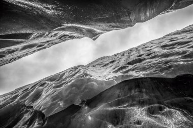 Buz Oluşumları üzerinde Franz Josef Glacier, South Island, Yeni Zelanda