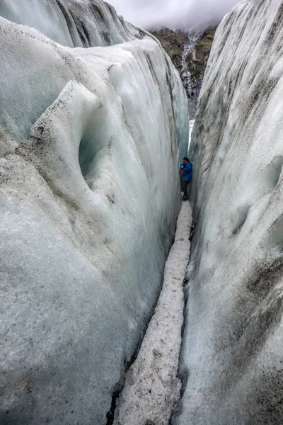 Glaciar Franz Josef Nueva Zelanda Diciembre 2014 Caminatas Helicóptero Glaciar —  Fotos de Stock