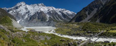 Panoramik Mount Cook, South Island, Yeni Zelanda