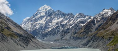 Panoramik Mount Cook, South Island, Yeni Zelanda