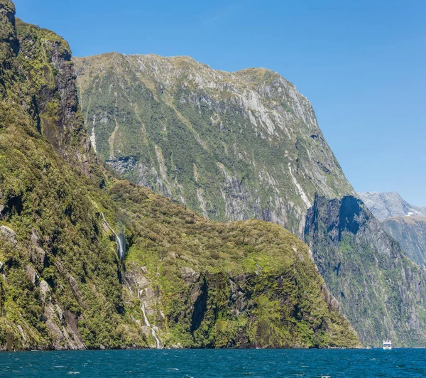 Panorama Milford Sound Fiordland Nova Zelândia — Fotografia de Stock