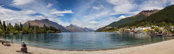 Queenstown Nový Zéland Prosinec 24Th 2014 Panoramatický Výhled Přístav Queenstown — Stock fotografie