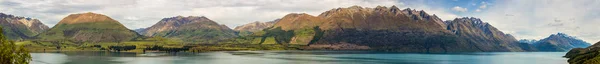 Panoramiczny Widok Jezioro Wakatipu Południowa Wyspa Nowa Zelandia — Zdjęcie stockowe
