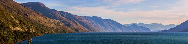 Panoramatický Pohled Jezera Wanaka Jižní Ostrov Nový Zéland — Stock fotografie