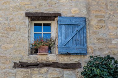 Pencere ve mavi çekim Provence, Fransa