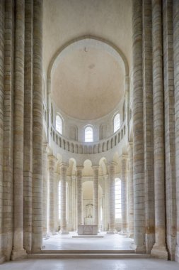 Looking towards the chapel of the royal abbey of Fontevraud clipart