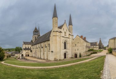 The Royal Abbey of our Lady of Fontevraud, a former monastry in the Loire Valley, France clipart