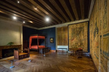 Azay le Rideau, Fransa, 11th Mayıs 2013: güzel chateau Azay le Rideau Loire Valley, Fransa adlı yatak