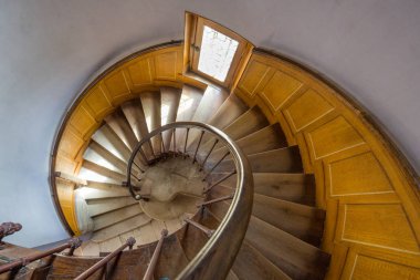 Döner merdiven, güzel Azay le Rideau Chateau, Loire Valley, Fransa