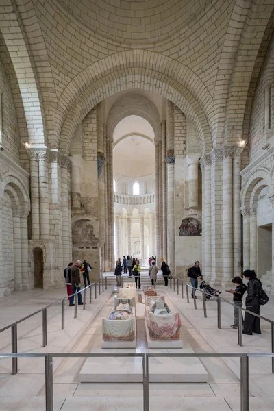 Fontevraud França Maio 2013 Vista Interior Nave Abadia Fontevraud Com — Fotografia de Stock