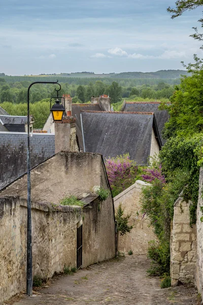 Straße Chinon Einer Gemeinde Departement Indre Loire Zentrum Der Region — Stockfoto