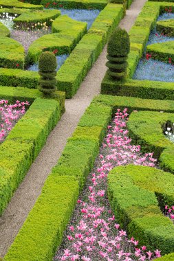 Villandry Chateau Indre'deki/daki oteller ünlü bahçeye et Loire Valley, Fransa Loire bölgesi