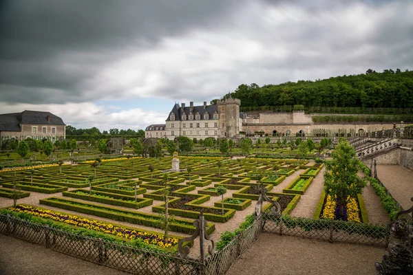 Los Famosos Jardines Castillo Villandry Región Indre Loire Del Valle —  Fotos de Stock