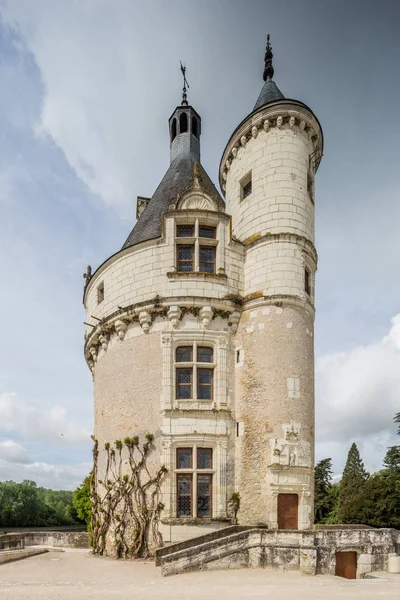 Vista Panorámica Los Jardines Impresionante Chateau Chenonceau Castillo Más Visitado —  Fotos de Stock