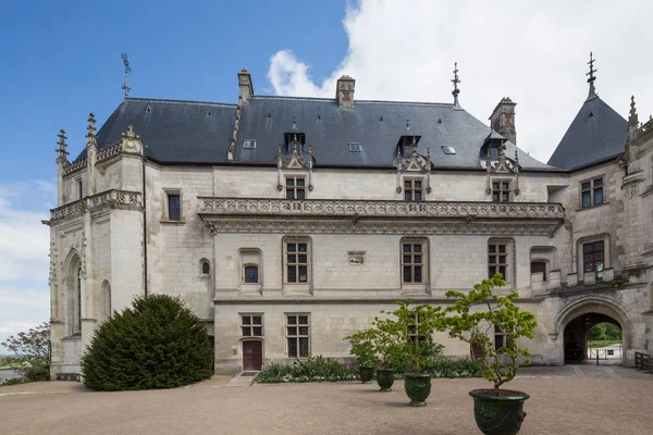 Vista Para Pátio Interior Castelo Chateau Chaumont Chaumont Sur Loire — Fotografia de Stock