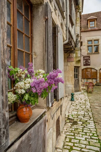 Noyers Sur Serein France Mai 2013 Vue Bas Une Rue — Photo