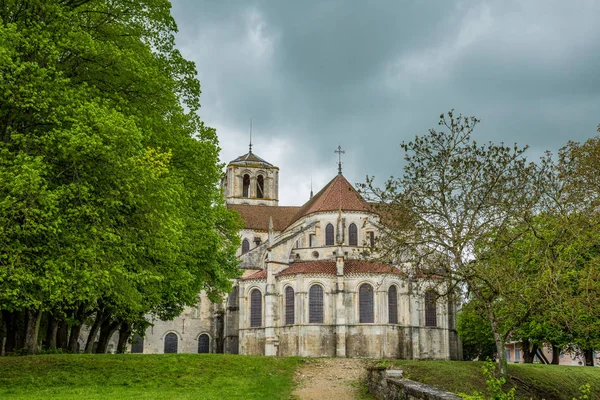 Rückansicht Der Abtei Von Vezelay Die Ein Benediktinerkloster Vezelay Departement — Stockfoto