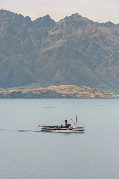 Barco Turístico Lago Wakatipu Isla Sur Nueva Zelanda — Foto de Stock
