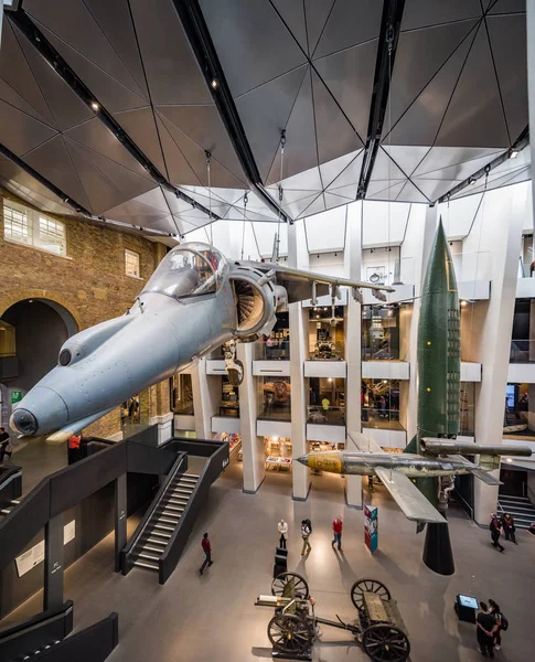 Лондон Великобритания Июня 2015 Вид Изнутри Самолета Harrier Ракеты Spitfire — стоковое фото