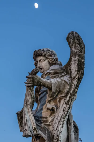 Roma Itália Junho 2015 Anjo Com Chicotes Lazzaro Morelli Ponte — Fotografia de Stock