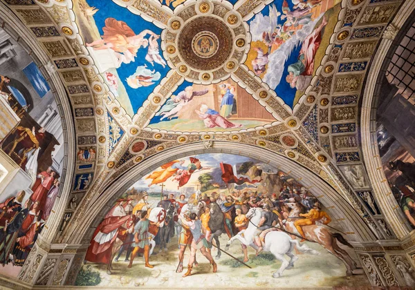 Řím Itálie Červen 2015 Detail Ohromující Strop Detailů Uvnitř Muzea — Stock fotografie