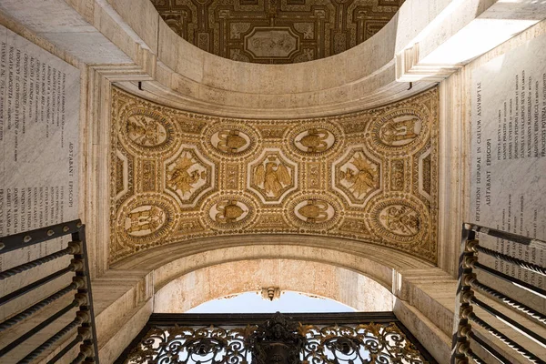 Roma Itália Junho 2015 Olhando Para Teto Entrada Basílica São — Fotografia de Stock