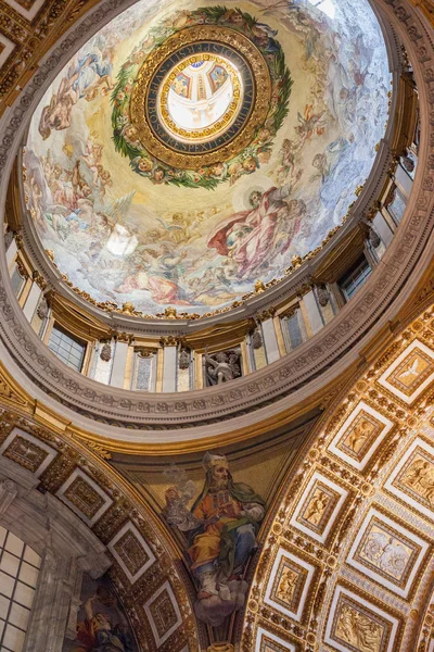 Rome Italie Juin 2015 Beau Détail Dôme Intérieur Basilique Saint — Photo