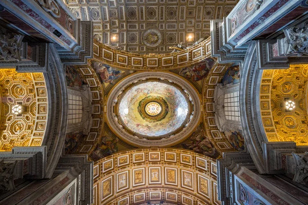 Roma Italia Junio 2015 Hermoso Detalle Una Cúpula Dentro Basílica — Foto de Stock