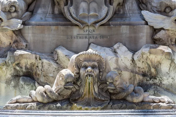 Rome Italy June 29Th 2015 Details Fountain Piazza Dell Popolo — Stock Photo, Image