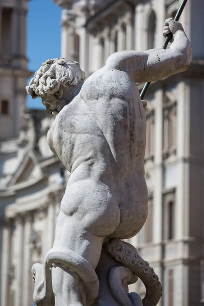 Rom Italien Juni 28Th 2015 Detalj Från Fountain Neptune Fontana — Stockfoto