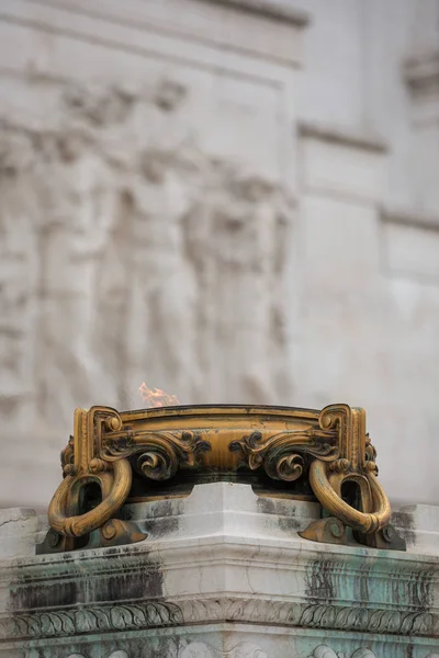 Rome Italy June 29Th 2015 Flame Unknown Soldier Vittorio Emanuele — 스톡 사진