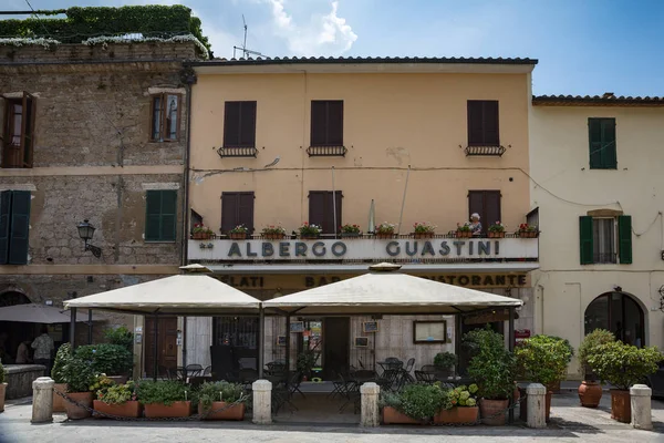 Pitigliano Italia Junio 2015 Bar Restaurante Pitigliano Toscana — Foto de Stock