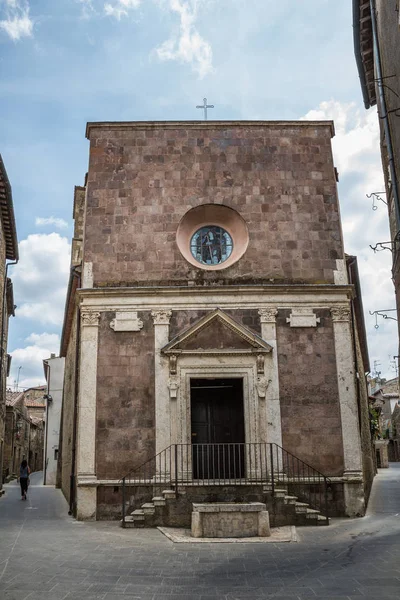 Pitigliano Italien Juni 2015 Vackra Santa Maria Kyrkan Pitigliano Toscana — Stockfoto