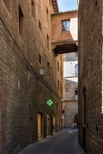 Siena Italia Julio 2015 Firma Farmacia Una Calle Lateral Siena — Foto de Stock