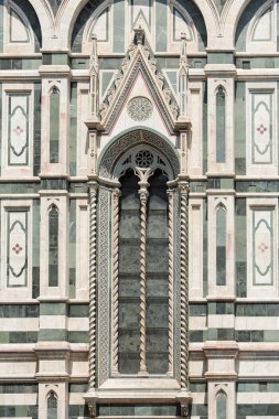 Floransa İtalya 3 Temmuz 2015: Pencere detay Giotto'nun Çan Kulesi Floransa, İtalya