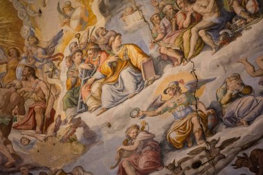 Floransa, İtalya 3 Temmuz 2015: Floransa, İtalya duomo kubbe içinde çarpıcı sanat arıyorsunuz