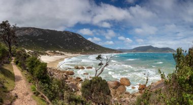 Panoramik küçük Oberon Bay Wilsons Promontory Milli Park, Avustralya