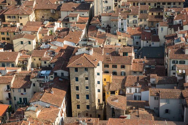 Střechy Začátku Giotto Campanile Toskánsko Itálie — Stock fotografie