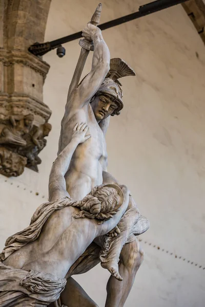 Florence Italy July 2Nd 2015 Rape Polyxena Marble Statue Located — Stock Photo, Image