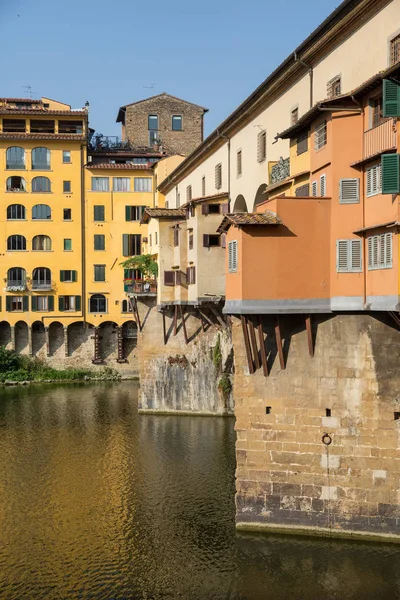 Ponte Vecchio Detalle Puente Florencia Italia Una Cálida Mañana Verano — Foto de Stock