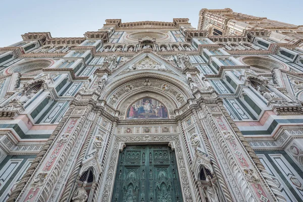 Флоренция Италия Июля 2015 Взгляд Детали Дуомо Собор Дверной Проем — стоковое фото