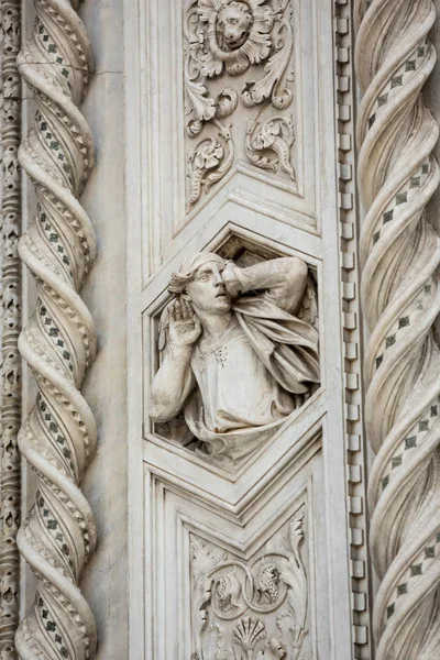 Florens Italien Juli 2015 Skulptur Detalj Från Giottos Klocktorn Florens — Stockfoto