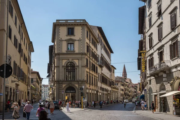 Florens Italien Juli 2015 Utsikt Över Butiker Gata Nära Duomo — Stockfoto