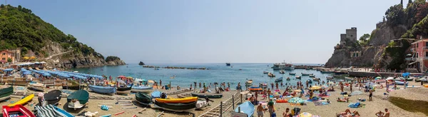 Monterosso Mare Italy July 5Th 2015 Panoramic View Beach Monterosso — Stock Photo, Image